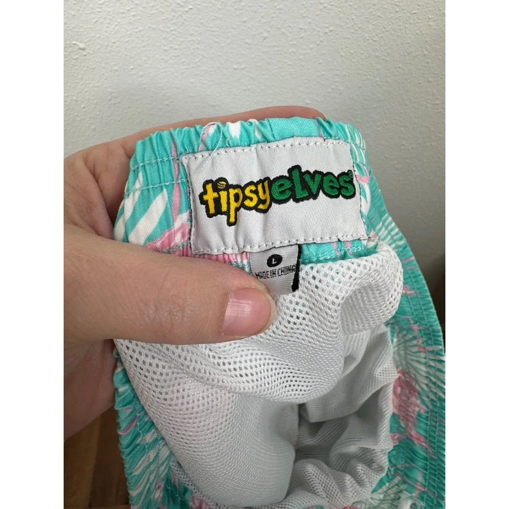Tipsy Elves Flamingo‎ Swim Trunks Size Large